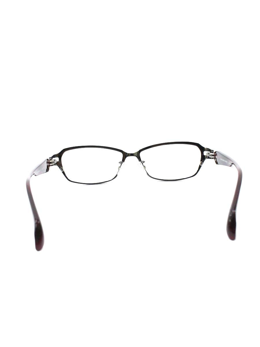 サムライ翔 SS-J36 メガネ ガンメタル/ダークレッド コンビフレーム スクエア ITU6EKNGF1FB