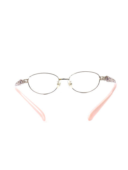 オーマイグラス東京 ナイスリー by フィッティ FT-137 メガネ ピンク/シルバー メタルフレーム オーバル ITS7CQKNHWUM