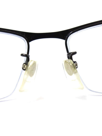 ラインアートシャルマン XL1028 メガネ ブラック/ネイビー チタンフレーム ハーフリム スクエア ITDYHM2VPLPG