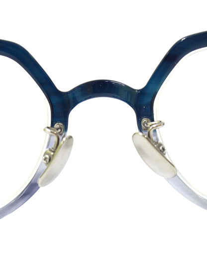 ファクトリー900 FACTORY900 × VioRou Mic メガネ クリアブルー/グレーグラデーション セルフレーム フルリム ボストン col.1011 ITBEXGXGNF9W