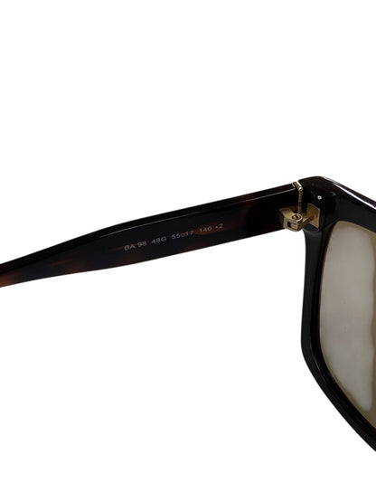 バレンシアガ BA98 48G サングラス ブラウン セルフレーム フルリム ウェリントン IT2N90V3F7T8