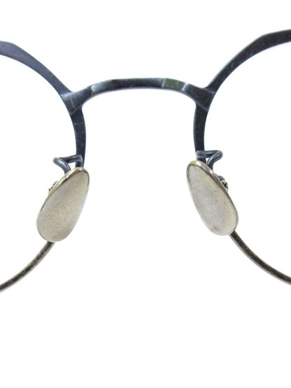 テイラーウィズリスペクト bacchus メガネ ブルー/シルバー メタルフレーム フルリム ボストンシェイプ IT2DKXH5L6IJ