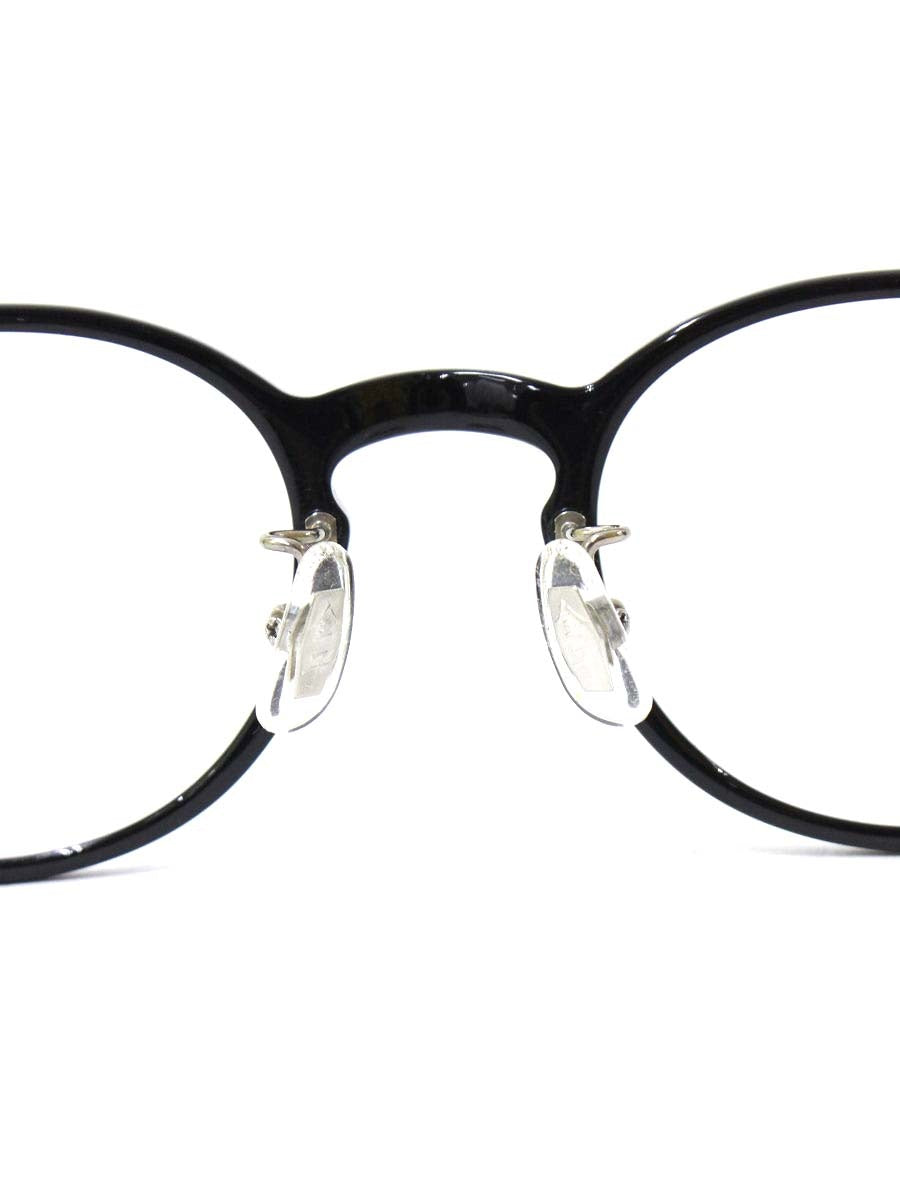 金子眼鏡店 メガネ ブラック/ゴールド コンビフレーム フルリム オーバル IT5E09OBHH9M