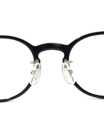 金子眼鏡店 メガネ ブラック/ゴールド コンビフレーム フルリム オーバル IT5E09OBHH9M