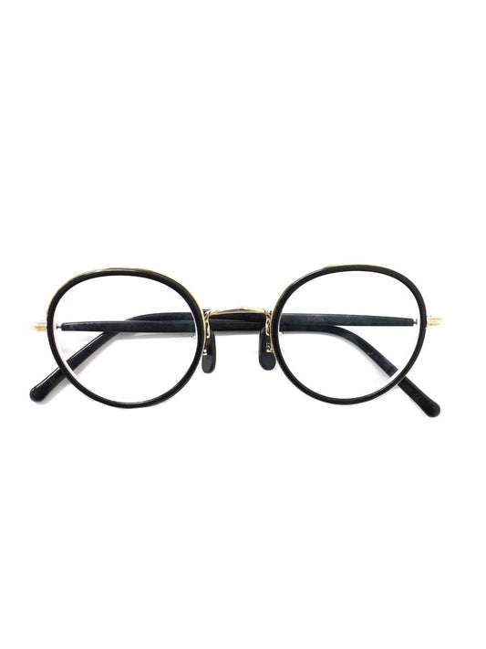 ayame(アヤメ) FOCUS メガネ ブラック/ゴールド コンビフレーム フルリム ボストン ITIRVS4U5TE2
