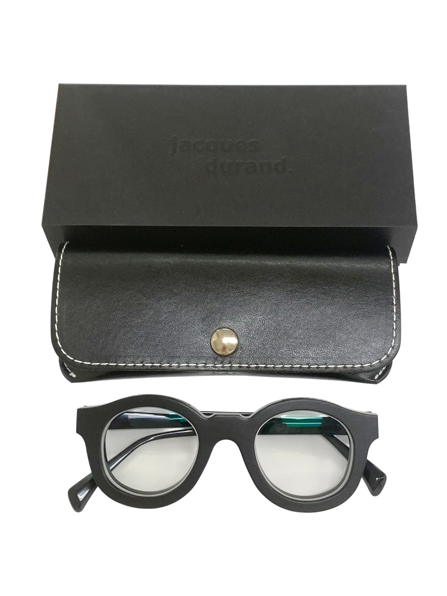 ジャックデュラン atelier Jacques Durand Plus is + 164 メガネ ブラック セルフレーム フルリム ボストン ITQP3PWAH3HC