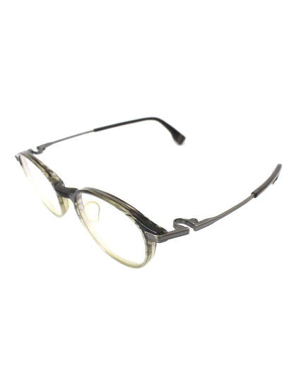 フォーナインズ NPM-17 メガネ スモークササ/アンティークシルバー プラスチック チタン コンビフレーム フルリム ボストン ITK25MU3JXEI