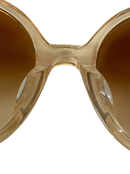 ランバンオンブルー SLB008J サングラス ブラウン セルフレーム フルリム ラウンド（丸メガネ）クリアカラー IT25UVO4E4GB