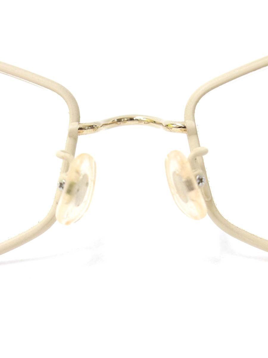 ヴィオルー “B”asic Masako メガネ ベージュ/ゴールド/ブラウン メタルフレーム フルリム IT6CCKK3V8PW