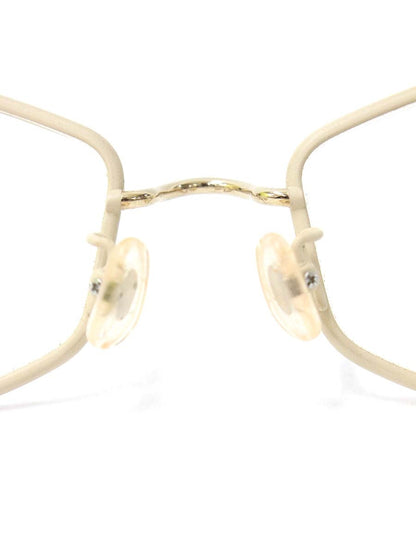 ヴィオルー “B”asic Masako メガネ ベージュ/ゴールド/ブラウン メタルフレーム フルリム IT6CCKK3V8PW