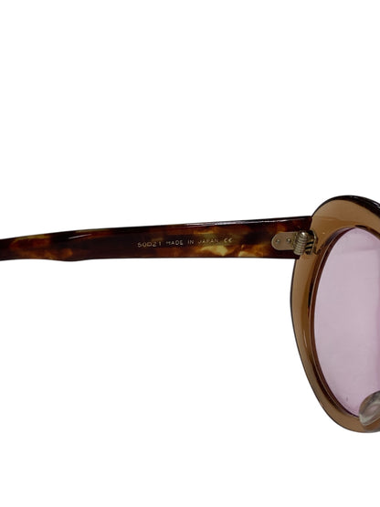 イエローズプラス サングラス ブラウン セルフレーム フルリム ラウンド（丸メガネ） ITLNC19EYZ2I