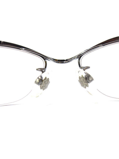 フォーナインズ S-307T メガネ ガンメタル/グレー メタルフレーム ハーフリム（ナイロール）スクエア IT9PGQF4OVDC