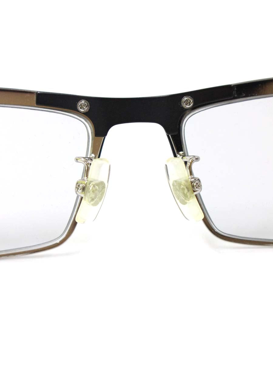 レスザンヒューマン KICK-ASS D'Amico メガネ ブラック/シルバー コンビフレーム フルリム スクエア ITAFEGT7UAJW