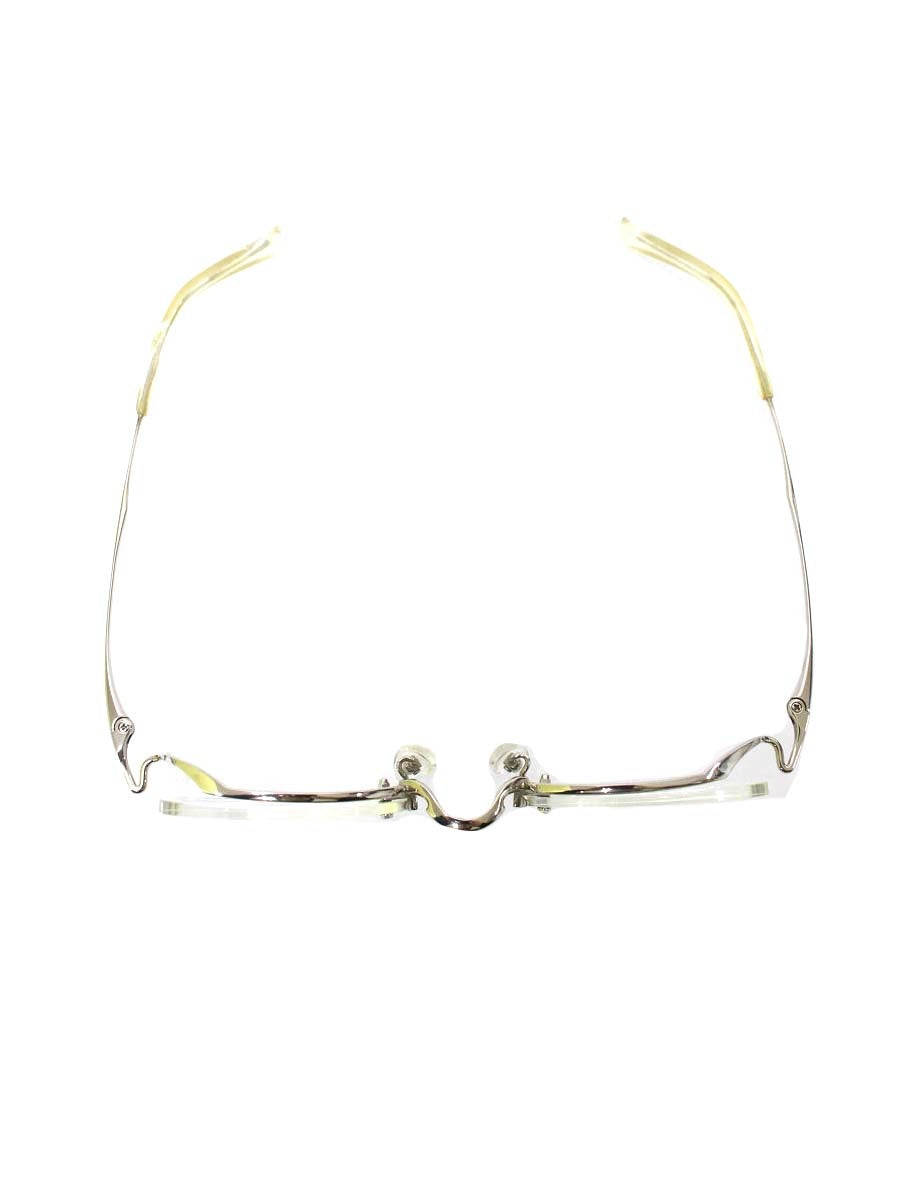 フォーナインズ O-02T メガネ シルバー メタルフレーム ハーフリム ITQIIBBPPYMG