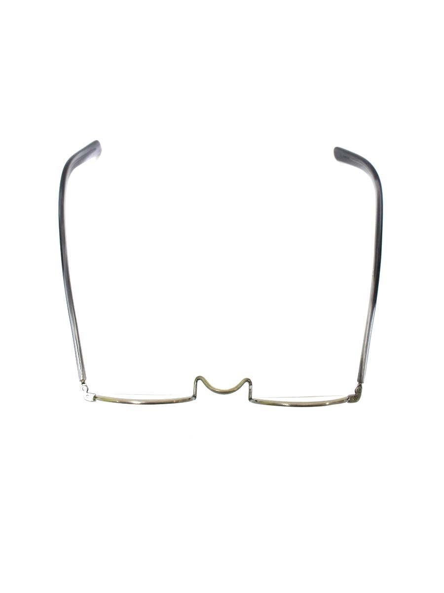 井戸多美男 T415-5 メガネ アンティークゴールド/グレー コンビフレーム フルリム オーバル 手造り ITA42F2J29ES