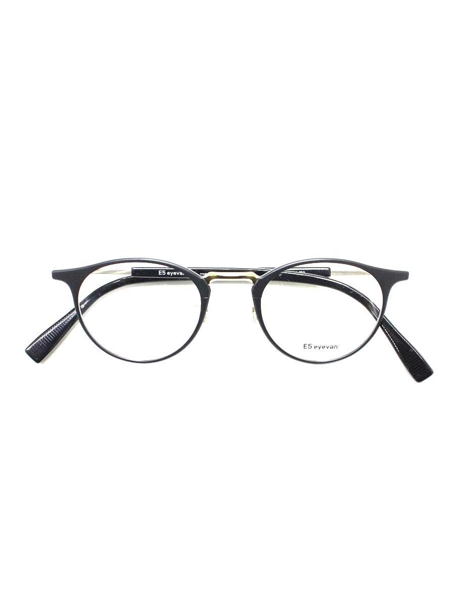イーファイブアイヴァン m19 メガネ ブラック/ゴールド ボストン MBKWG/WG ITAOUQRK5RZS