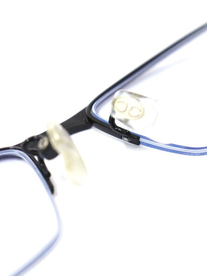 ラインアートシャルマン XL1028 メガネ ブラック/ネイビー チタンフレーム ハーフリム スクエア ITDYHM2VPLPG