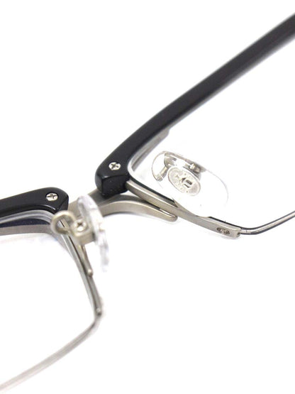 サムライ翔 SS-T24 メガネ ブラック/シルバー 智 セルフレーム ハーフリム スクエア ITMBUDXAV3NI