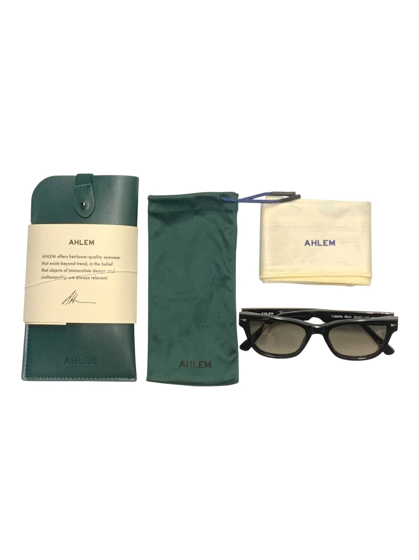 アーレム Cassette サングラス ブラック セルフレーム フルリム ウェリントン IT5HY4D3RPVK