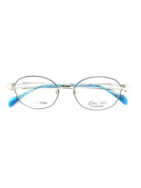 ラインアートシャルマン XL1745 メガネ グリーン/ゴールド コンビフレーム  フルリム オーバル ITLVEEB61P4S