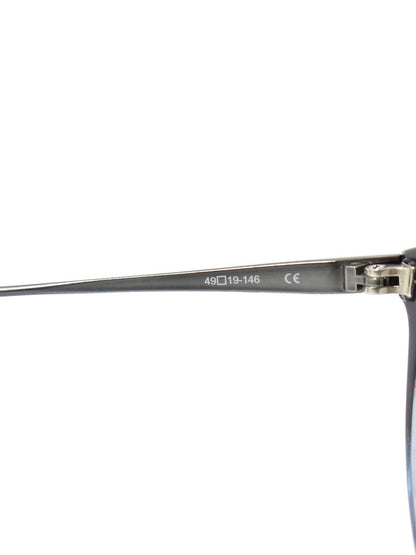 ソリッドブルー S-223 メガネ ブラック/ブルー/ガンメタル クラシックコンビネーションフレーム フルリム ボストン ITUC00CM2AF5