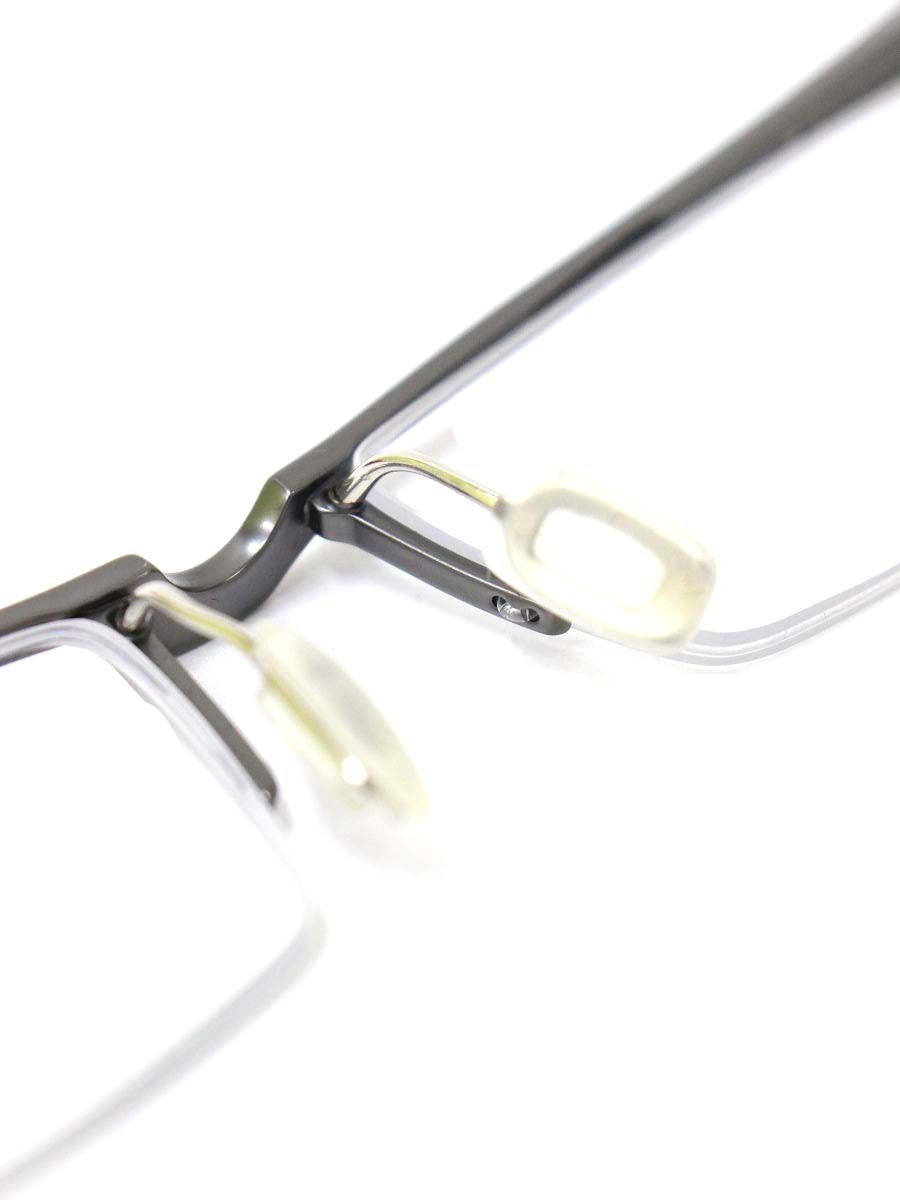 ケン・オクヤマ アイズ KO-113 メガネ メタルシルバー メタルフレーム ハーフリム カールトンタイプ IT0WCLTEFMUS