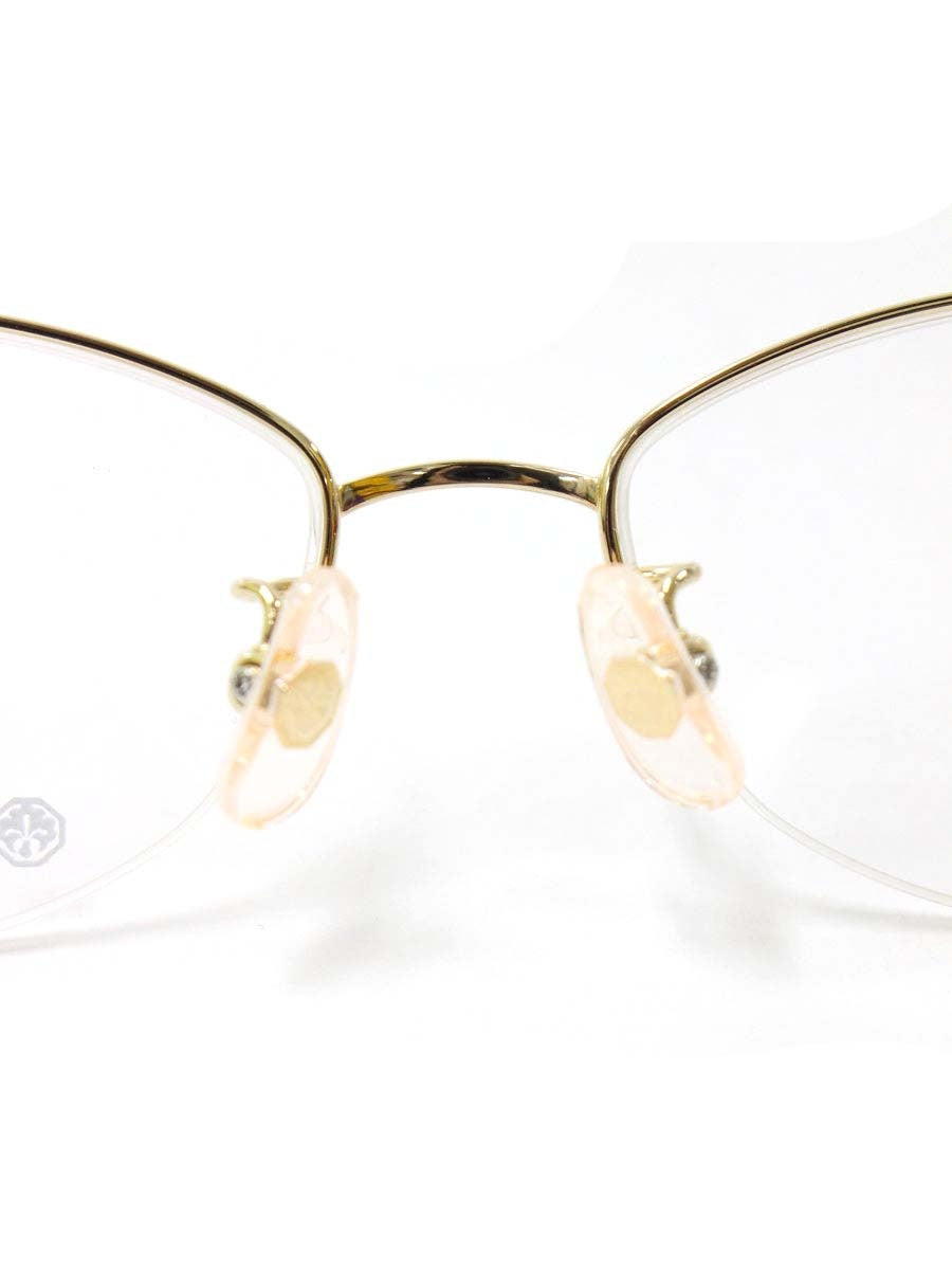 中村勘三郎 KN-2670 眼鏡 ゴールド/レッド ストーン付き スクエア  COL.C-2 ITNC1TQKDNNY