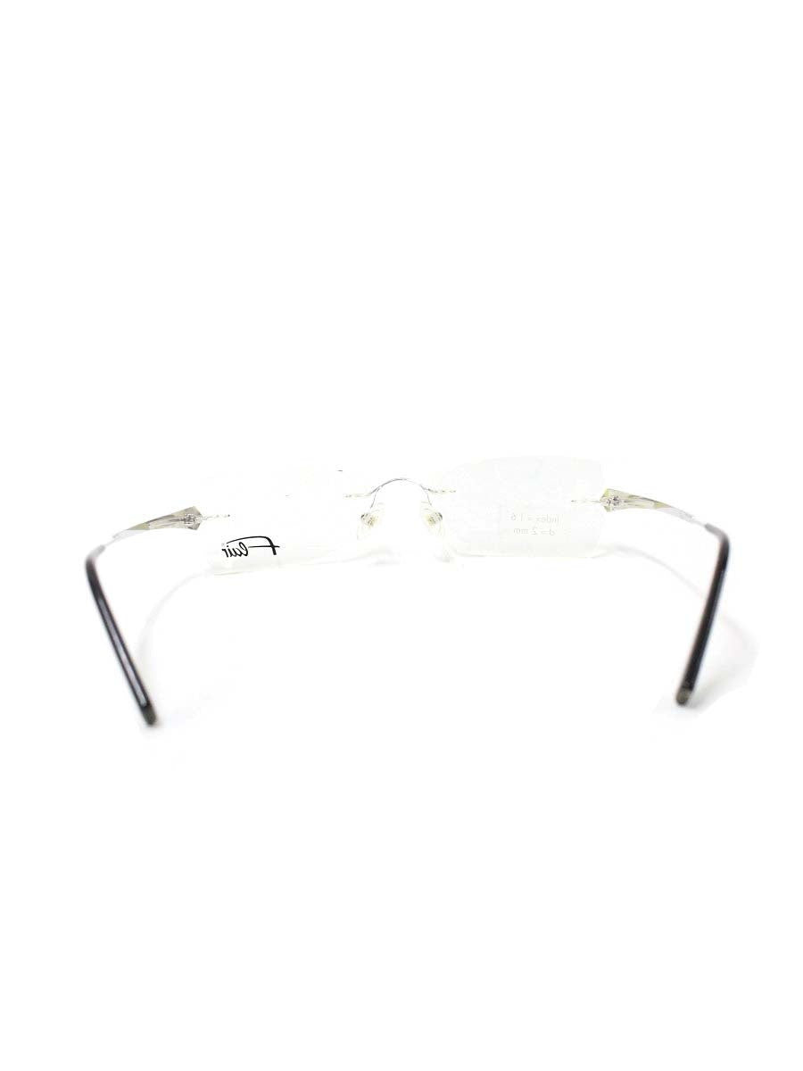 フレア FLAIR 508 メガネ ブラック/シルバー メタルフレーム リムレス IT57FKDUFJB2