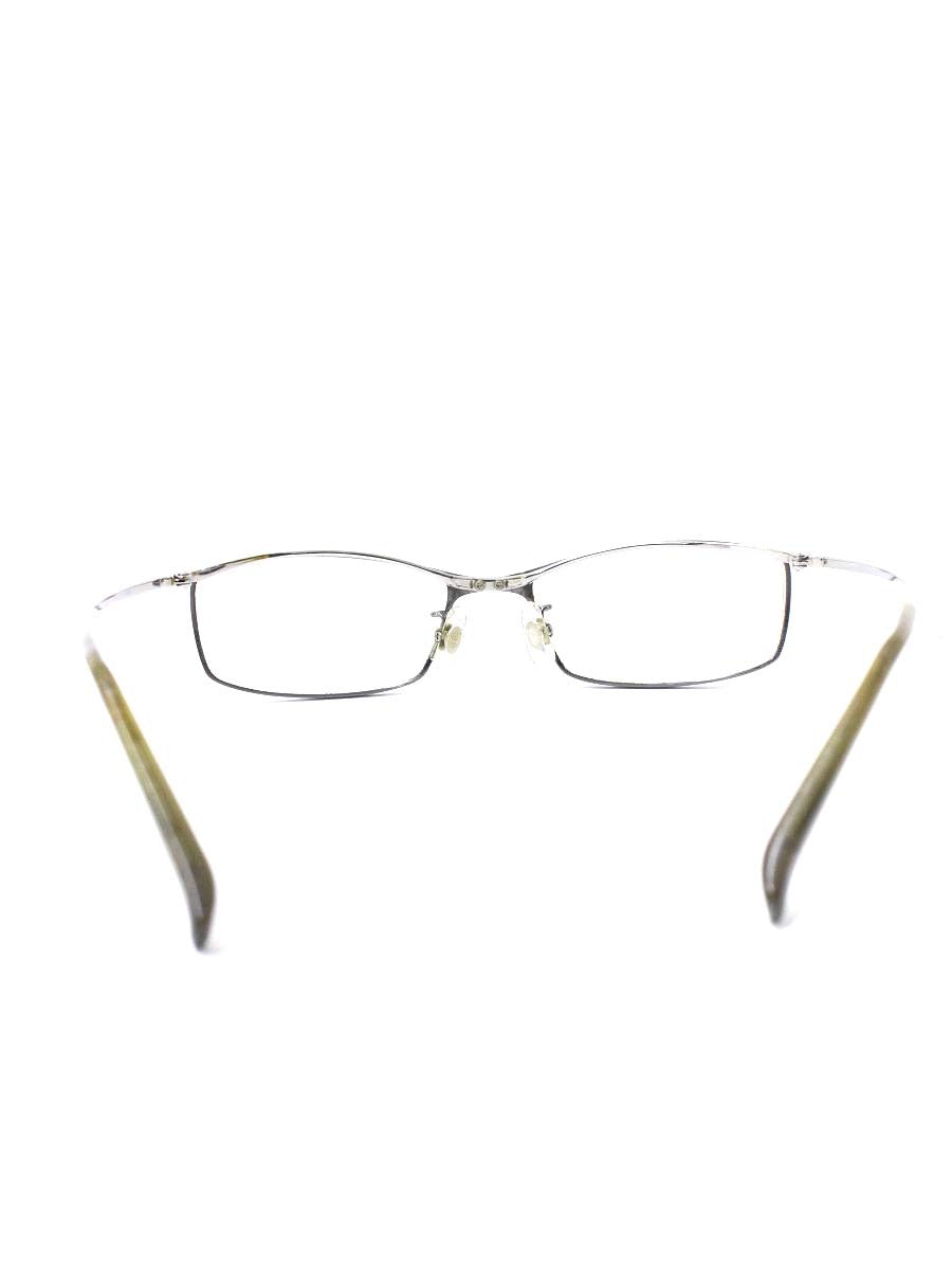 ハマモト HT-014 メガネ シルバー/グレー/カーキグリーン メタルフレーム フルリム スクエア ITB2GSWJOSER