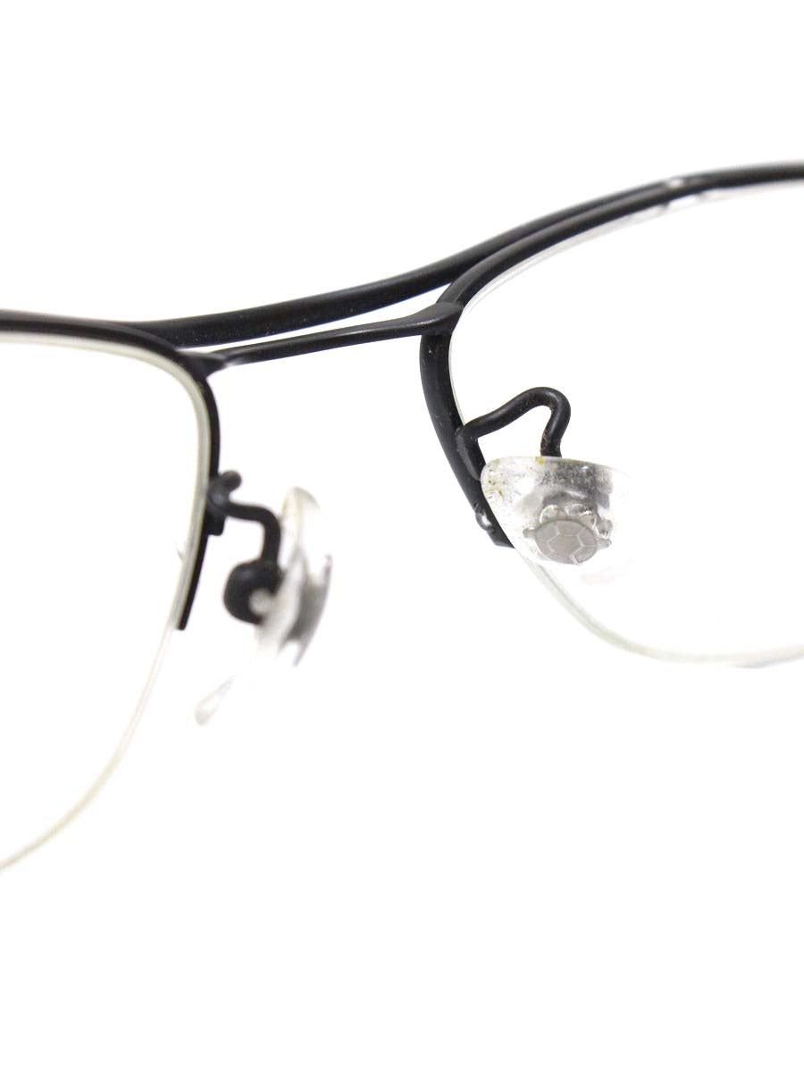 フォーナインズ S-100T メガネ ブラック チタンフレーム ハーフリム スクエア ITTFKP5YRFOY