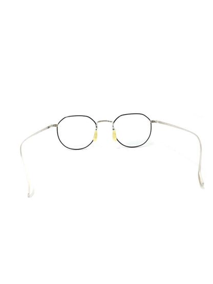 エクレク REGAN メガネ チタンブラック/シルバー メタルフレーム フルリム ウェリントン TBK ITAH3K53Q6G0