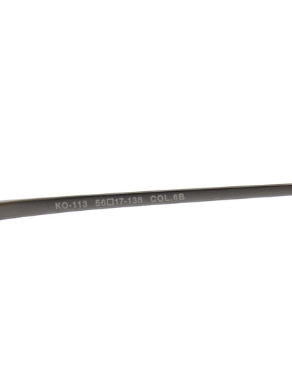 ケン・オクヤマ アイズ KO-113 メガネ メタルシルバー メタルフレーム ハーフリム カールトンタイプ IT0WCLTEFMUS