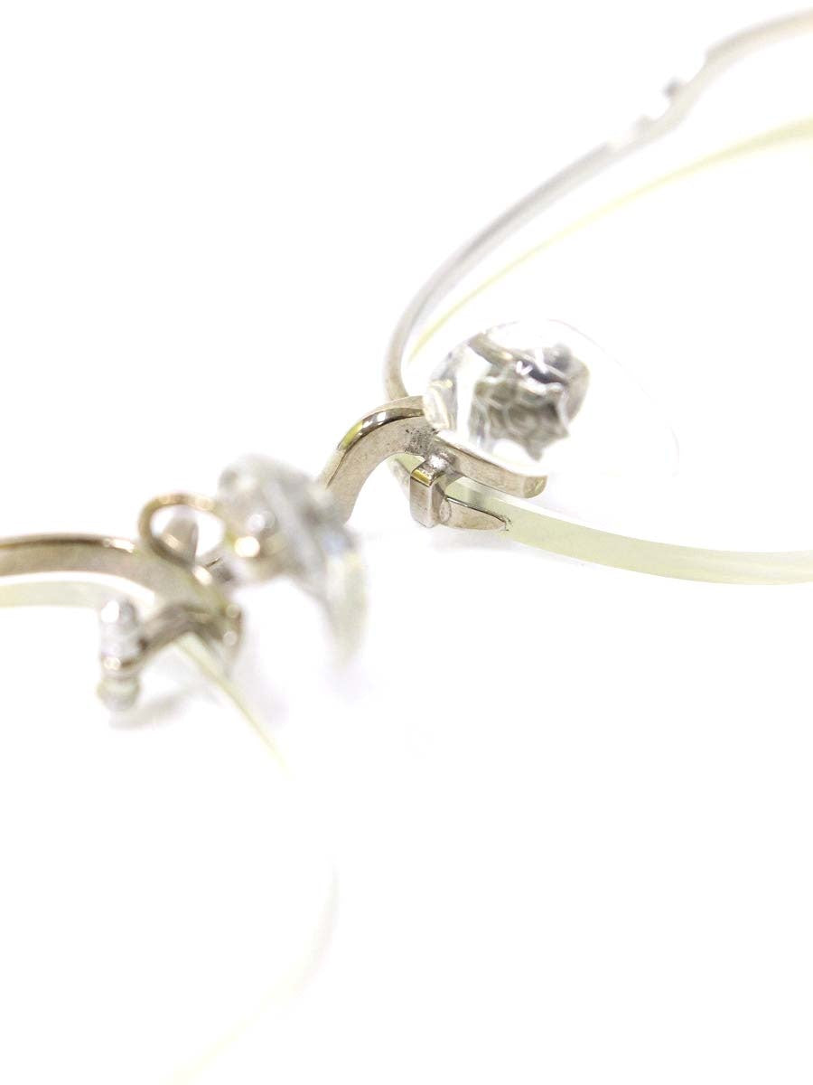 フォーナインズ O-32T メガネ シルバー/グレー メタルフレーム ハーフリム スクエア ITFWOXJJLLBG