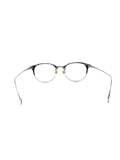 ソリッドブルー S-223 メガネ ブラック/ブルー/ガンメタル クラシックコンビネーションフレーム フルリム ボストン ITUC00CM2AF5