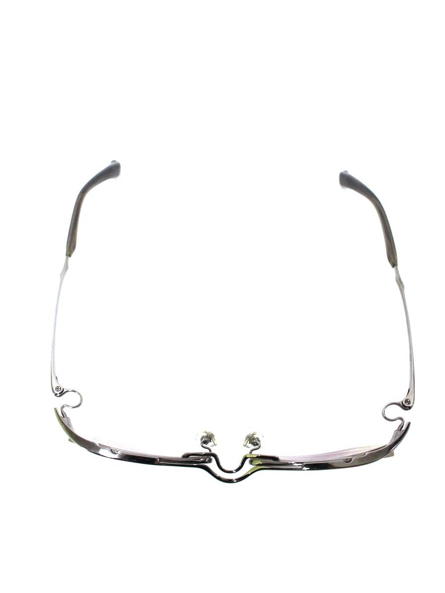 フォーナインズ S-307T メガネ ガンメタル/グレー メタルフレーム ハーフリム（ナイロール）スクエア IT9PGQF4OVDC