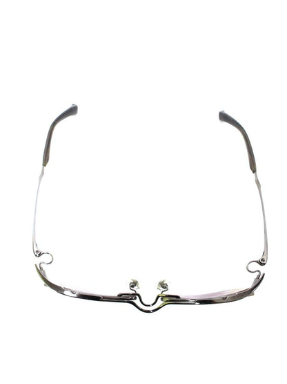 フォーナインズ S-307T メガネ ガンメタル/グレー メタルフレーム ハーフリム（ナイロール）スクエア IT9PGQF4OVDC