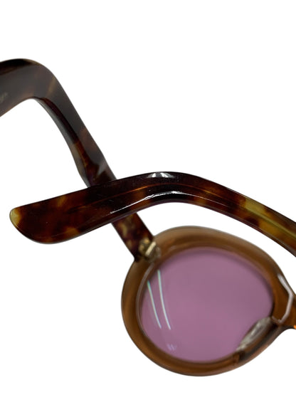 イエローズプラス サングラス ブラウン セルフレーム フルリム ラウンド（丸メガネ） ITLNC19EYZ2I