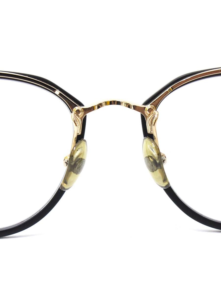 フォーナインズ M-80/9101 メガネ ブラック/ゴールド コンビフレーム フルリム ウェリントン ITMDDSTJFB6C