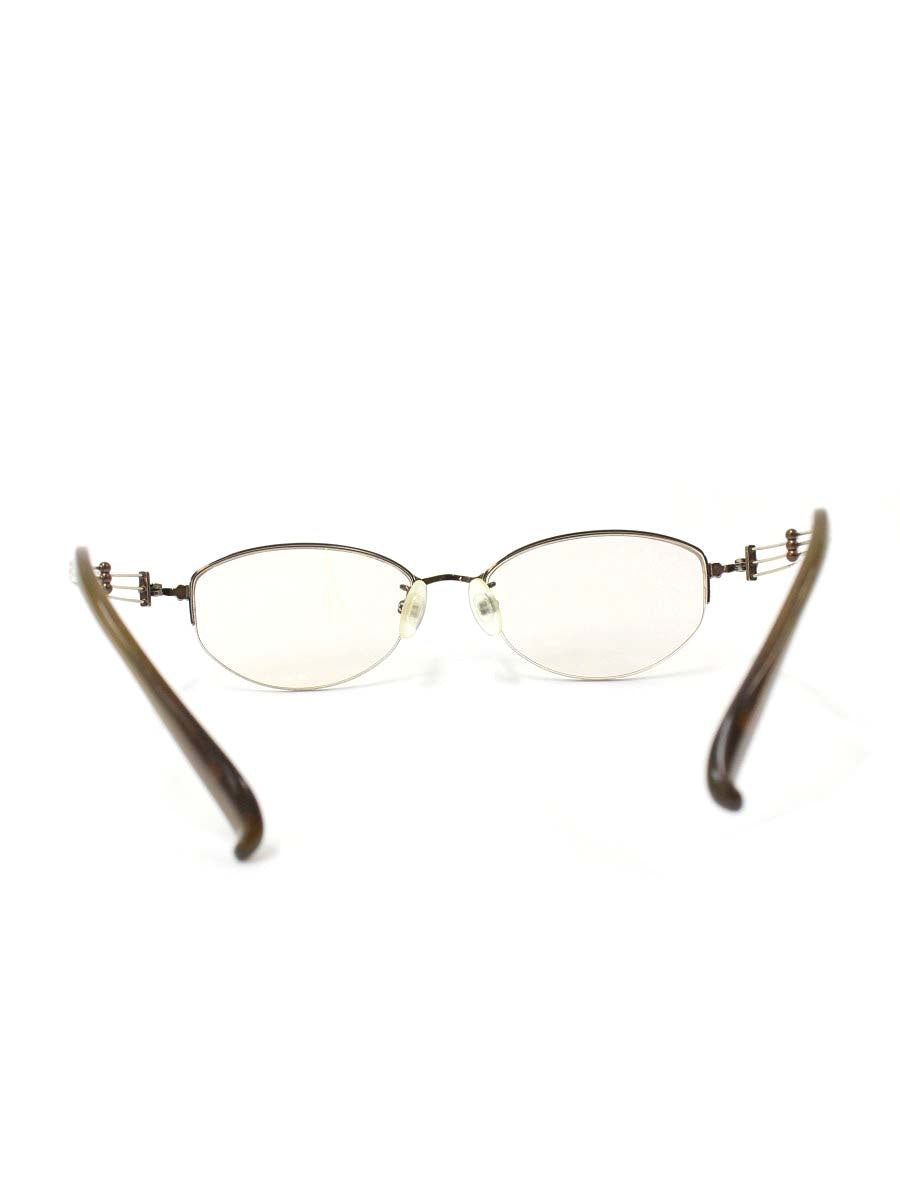 ラインアートシャルマン XL1008 メガネ ブラウン メタルフレーム ハーフリム オーバル ITYE9KXVO4YC