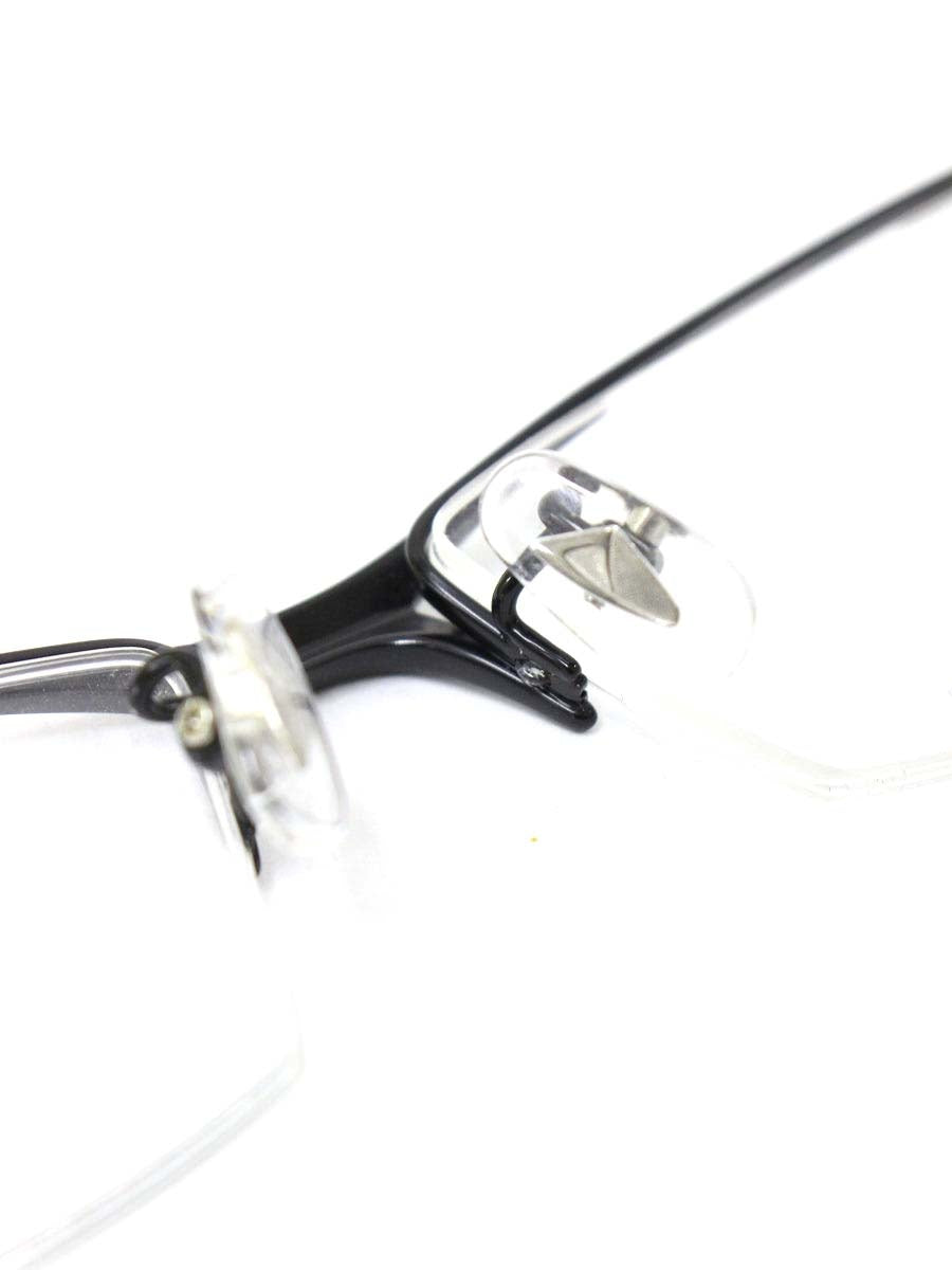 サムライ翔 SS-T36 メガネ ブラック/シルバー メタルフレーム スクエア ハーフリム ITBDRWK2YY61