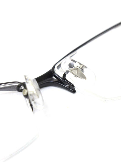 サムライ翔 SS-T36 メガネ ブラック/シルバー メタルフレーム スクエア ハーフリム ITBDRWK2YY61
