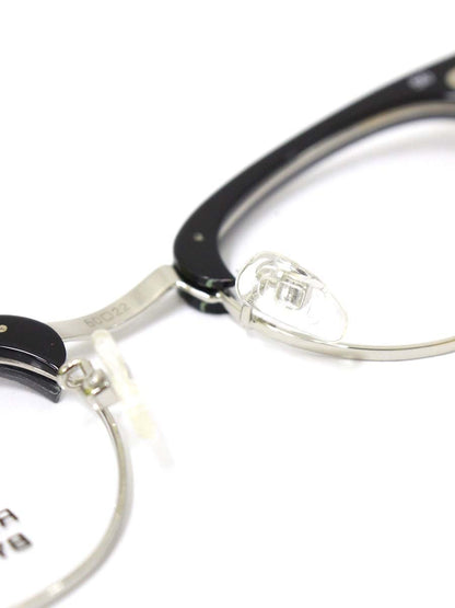 シュロン ロンサー リベレーション メガネ ブラック/シルバー コンビフレーム フルリム ボストン ITDI8ZRZ5394