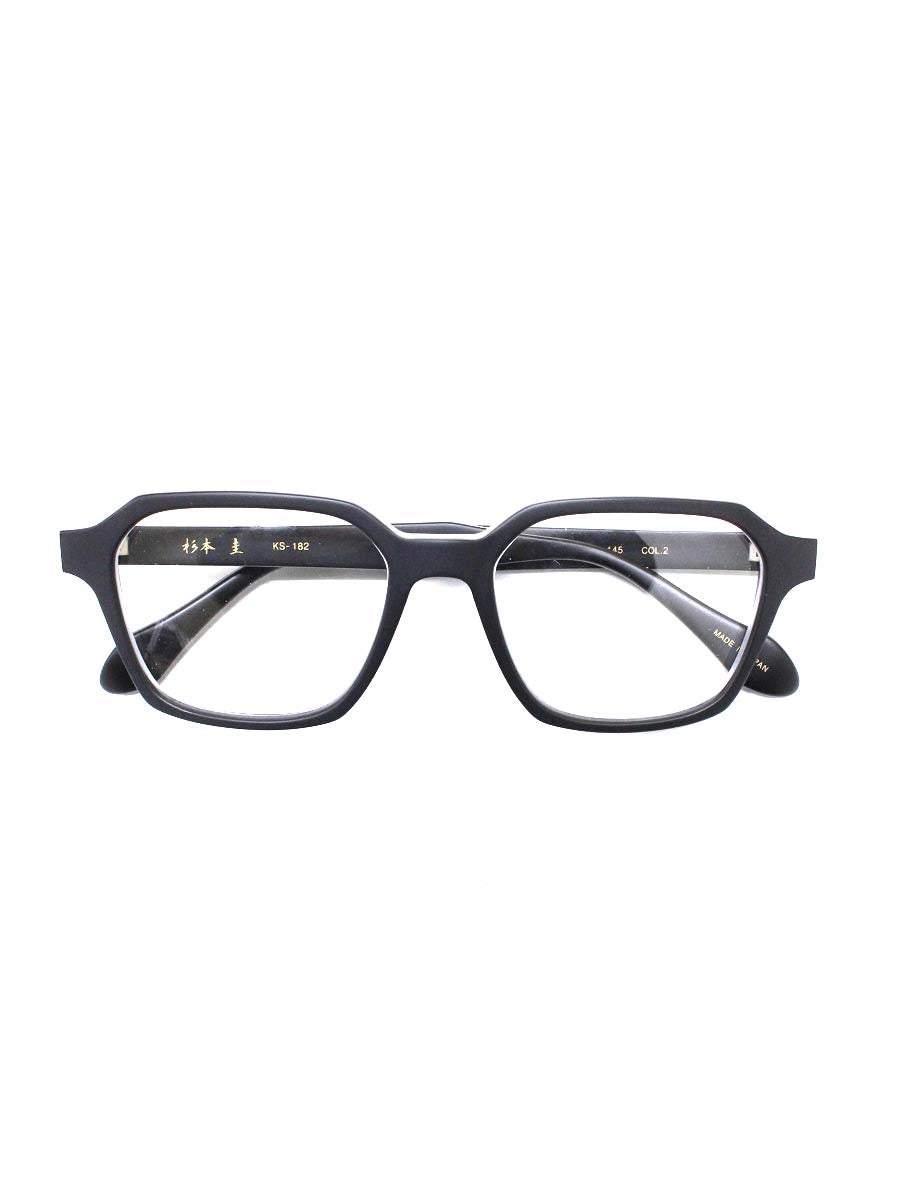 杉本圭(スギモトケイ) KS-182 メガネ ブラック セルフレーム フルリム オクタゴンシェイプ ITL2AWKSIJPC