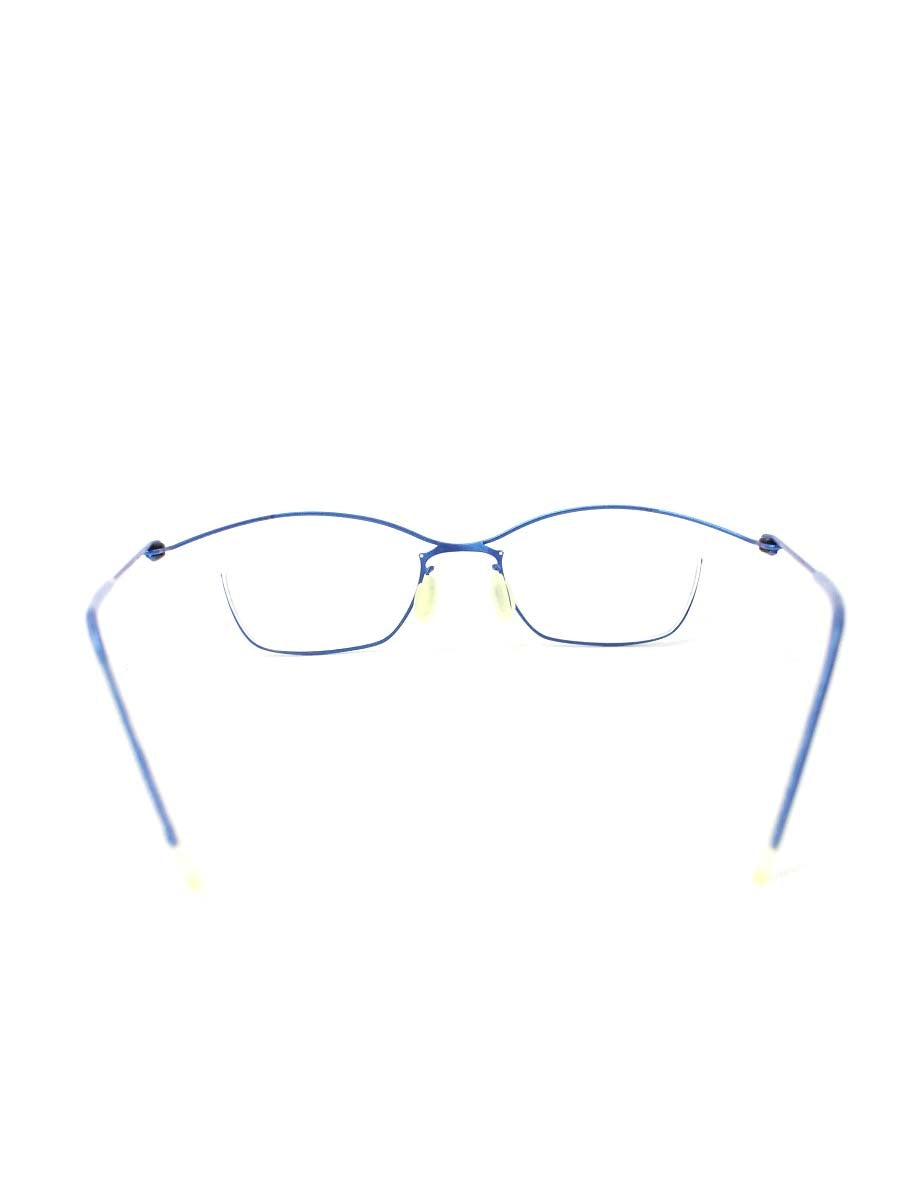 コンセプトワイ Y-03 メガネ ブルー チタニウムフレーム ハーフリム スクエア ITO7MDFI5BKS