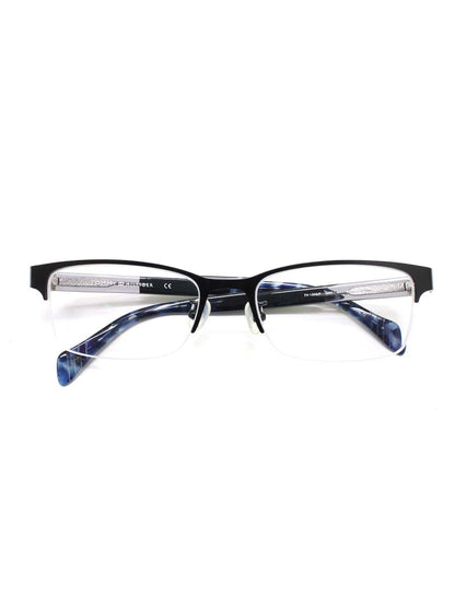 トミーヒルフィガー TH1302/F メガネ ブラック/ブルー メタルフレーム ハーフリム スクエア ITE9C0YPIZJ0