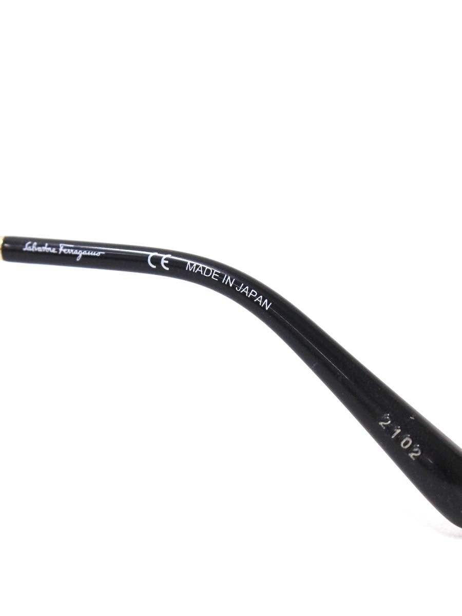 フェラガモ ガンチーニ SF2900A メガネ ブラック/ゴールド コンビフレーム フルリム スクエア IT8VPE6FZHDI