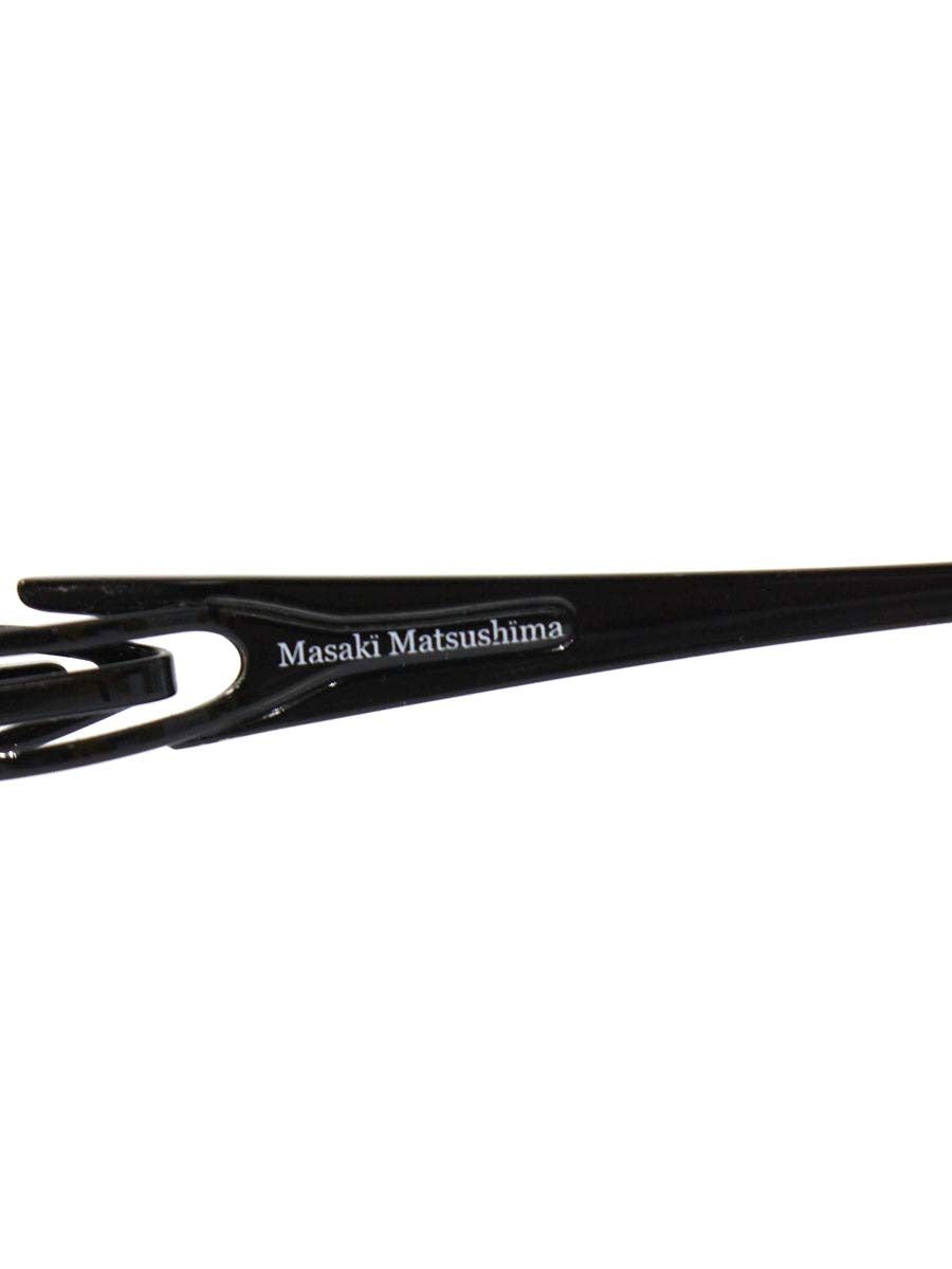 マサキマツシマ MF-1243 メガネ ブラック メタルフレーム ハーフリム（ナイロール）スクエア ITQSTDU04EDG