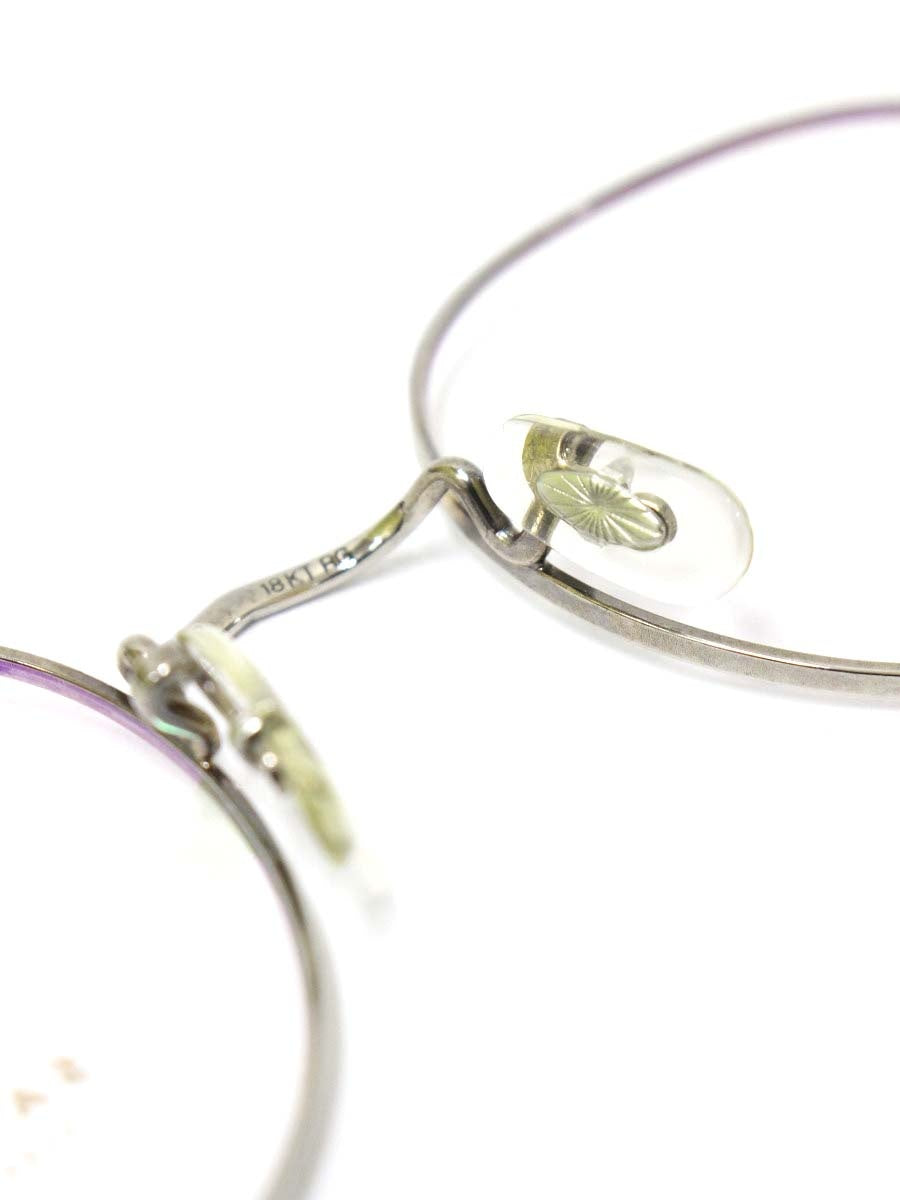 サヴィルロウ メガネ シルバー 18KT RG メタルフレーム フルリム ボストン IT95M8SRARC9