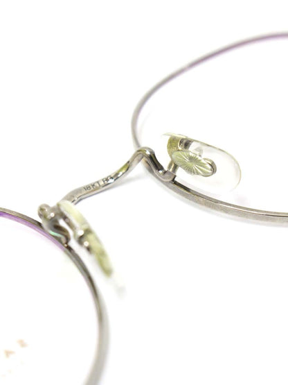 サヴィルロウ メガネ シルバー 18KT RG メタルフレーム フルリム ボストン IT95M8SRARC9