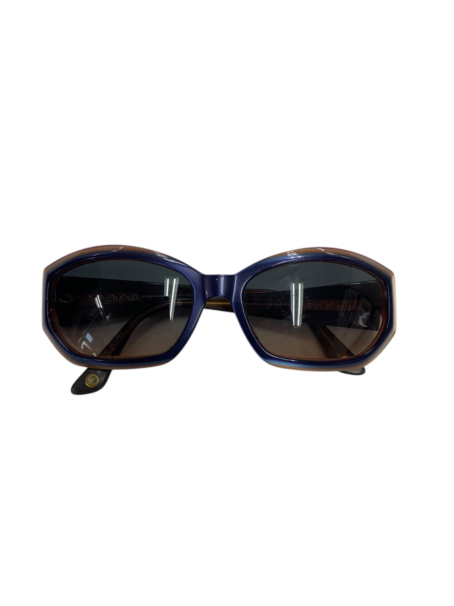 シャネル 5022 サングラス ブルー セルフレーム フルリム オーバル（楕円） IT8JY0EITDCS
